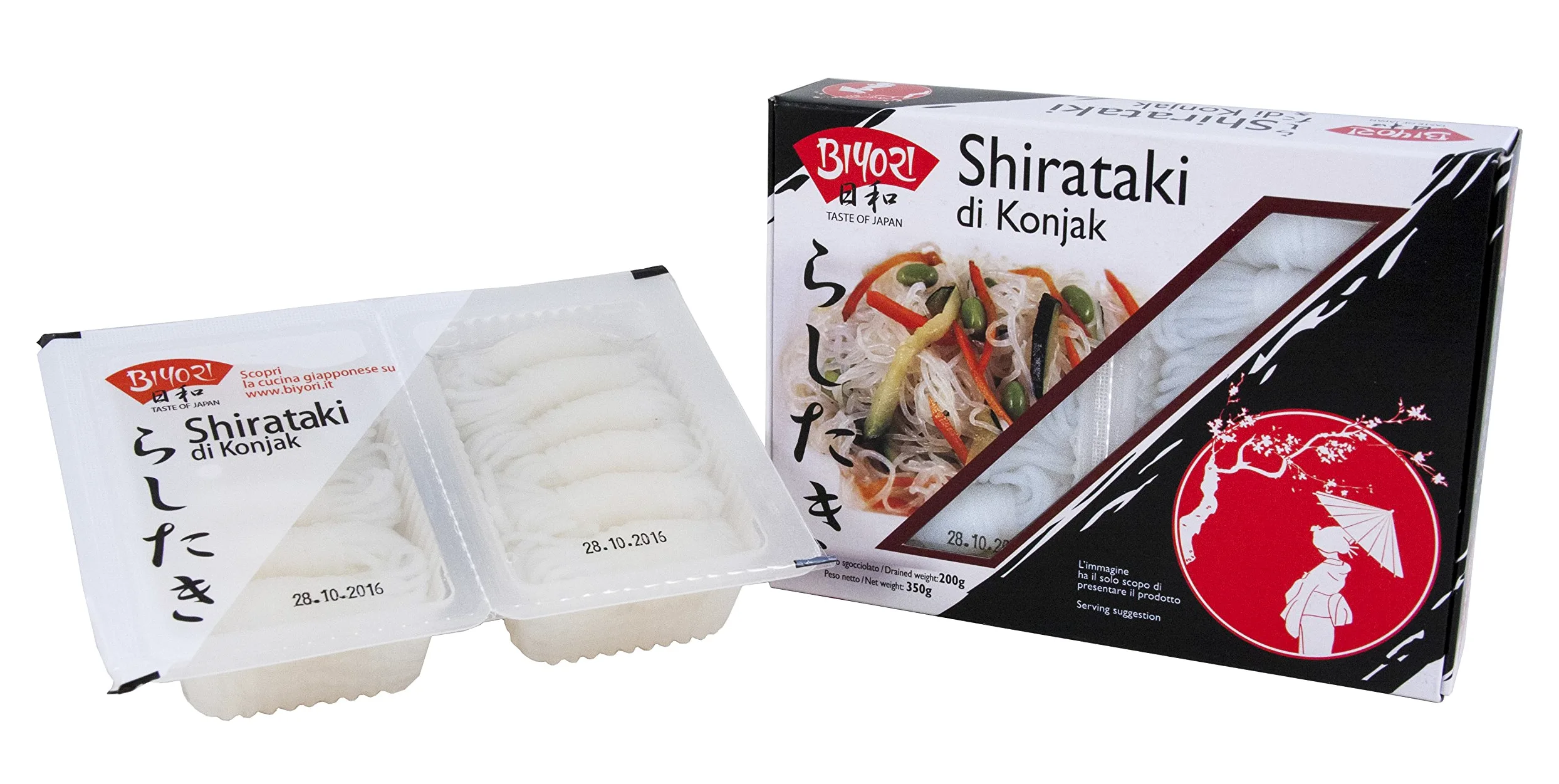 Biyori Noodle di Konjac, Shirataki - 350 gr - [confezione da 4]