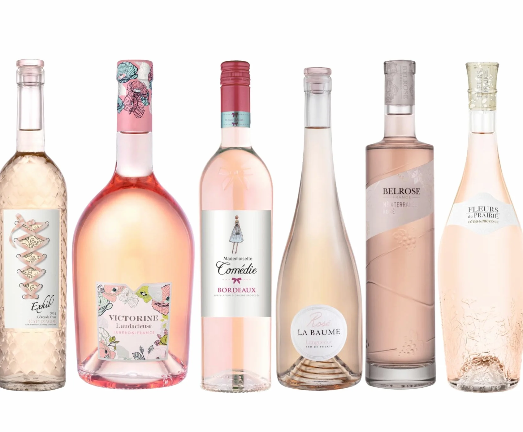 La Grande Vinothèque - Assortimento Degustazione - Vini rosati - Set di 6 bottiglie di vino rosato dalla Francia (6 x 0,75 L)