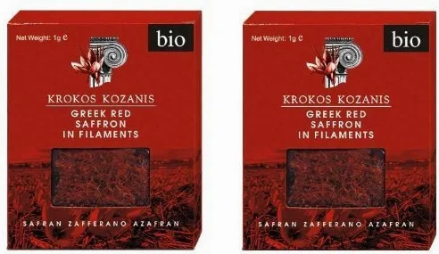 Krokos Kozanis Greek Red Saffron in Filaments 2x1g by Cooperative de Safran
