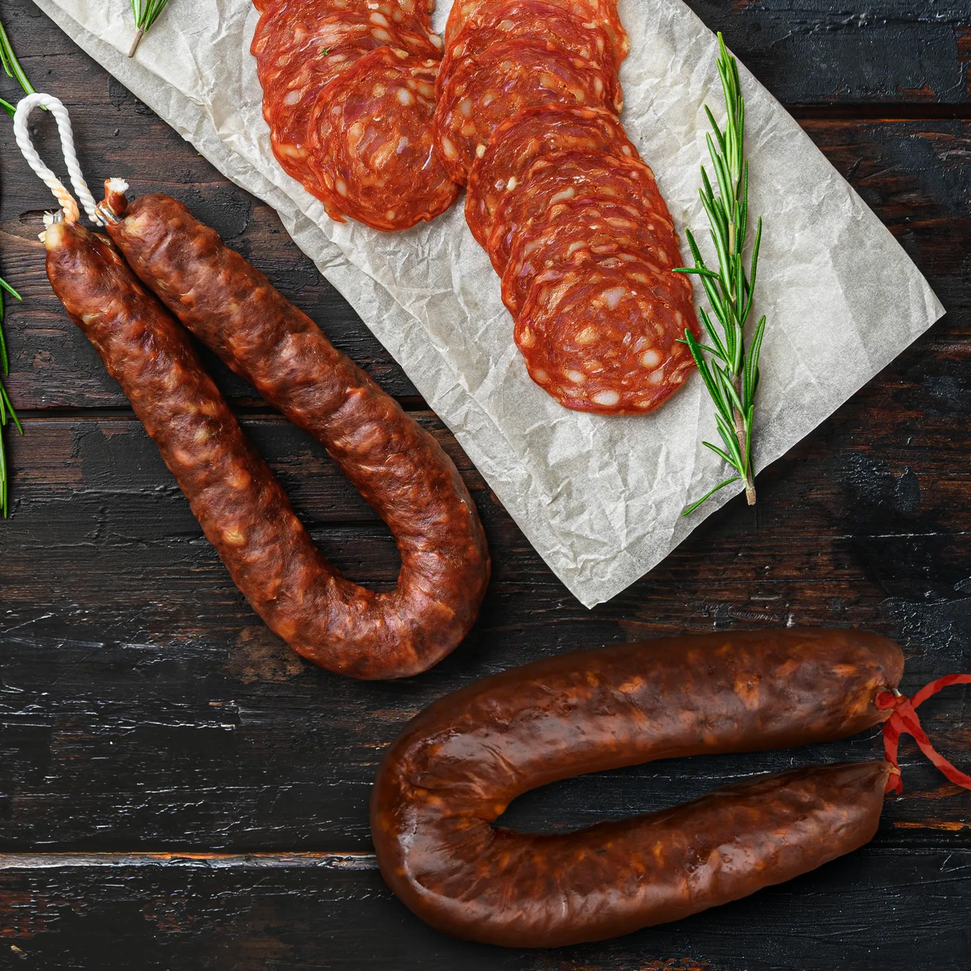Prosciutto Serrano Spagnolo Stagionato e Disossato Gran Riserva 1 Kg + Lomo (Lonza) Duroc Natural 250 gr + Chorizo Salsiccia 200 gr + Salsiccia Salchichon 200 gr - Jamonprive Premium