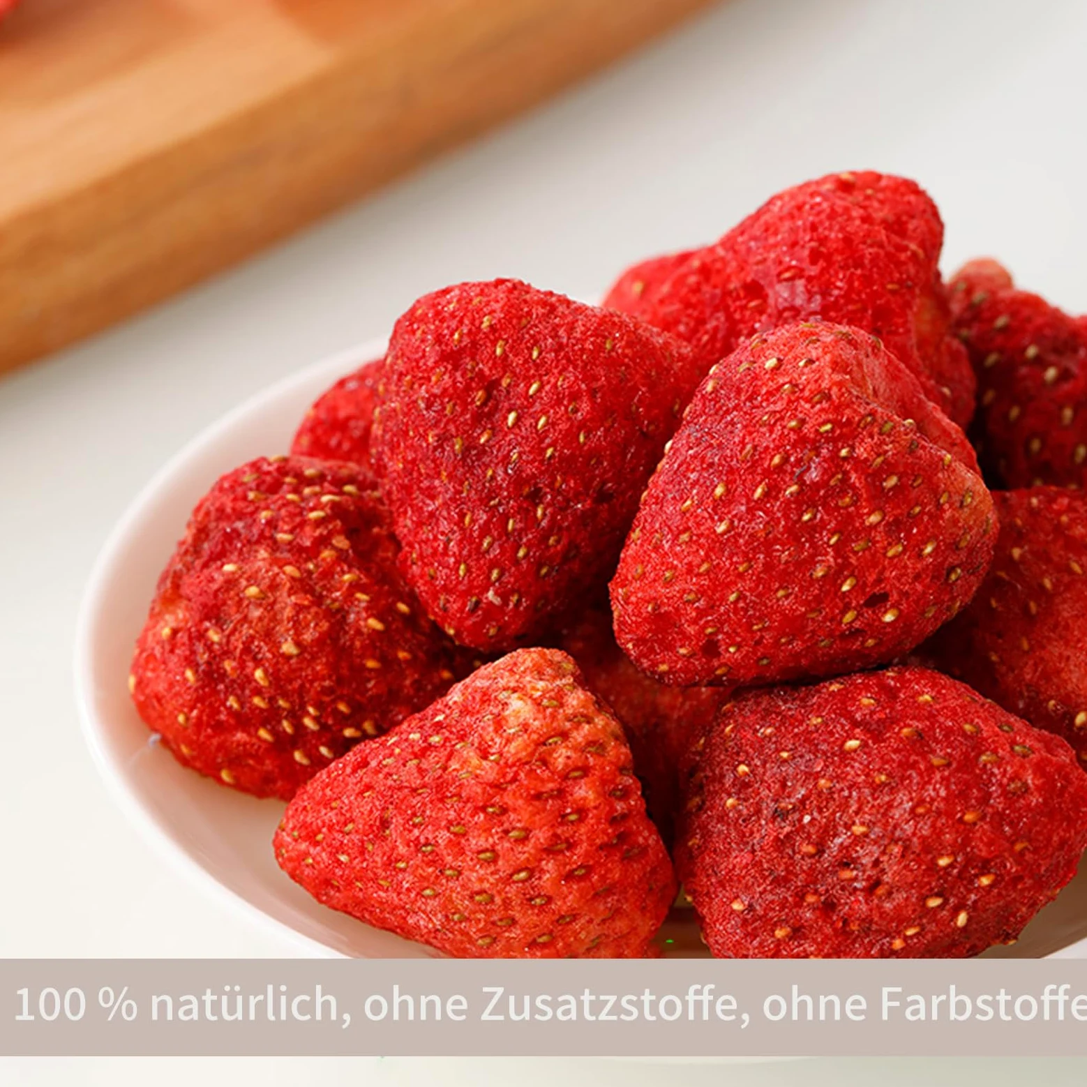 Fragole liofilizzate premium 110 g,Fragole secche congelate intere grandi,100% naturali,Senza additivi