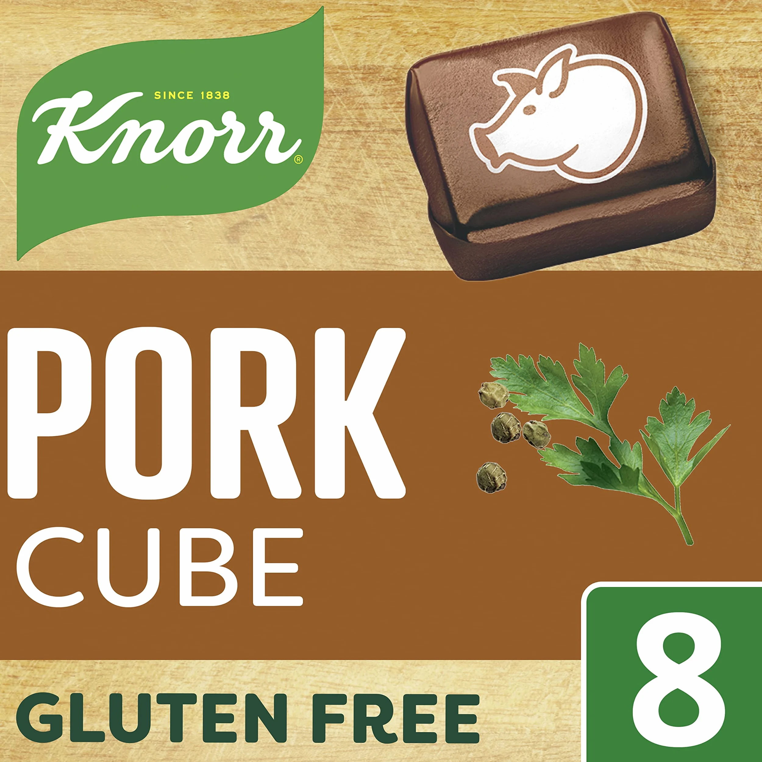 Knorr Cubi di brodo di maiale senza glutine per aggiungere un ricco sapore di maiale ai tuoi piatti 8x 10 g