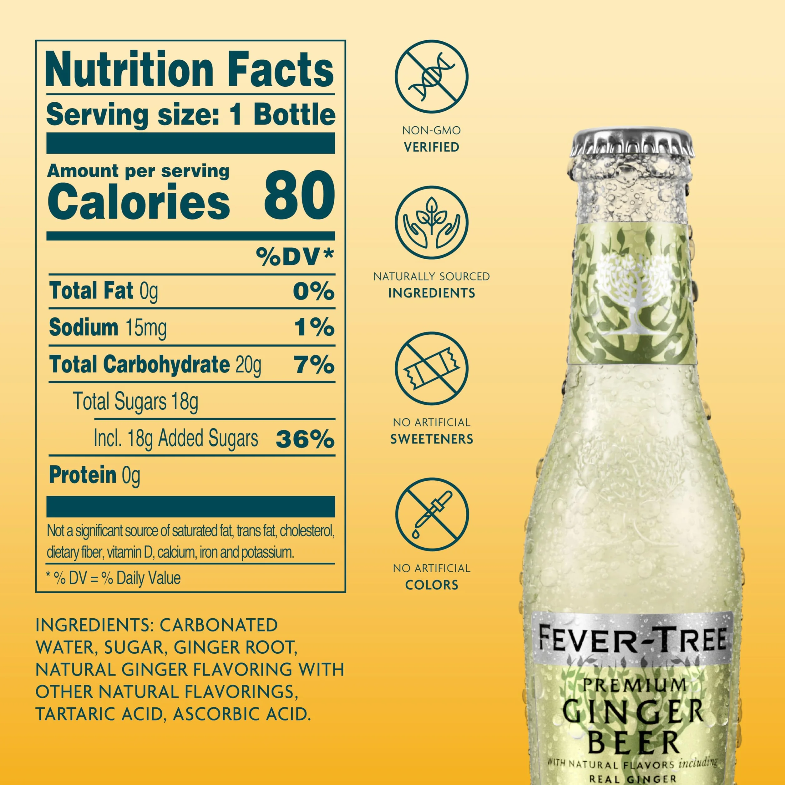 Fever-Tree Premium Ginger Beer, 6.8 Ounce Glass Bottles (Pack of 24)