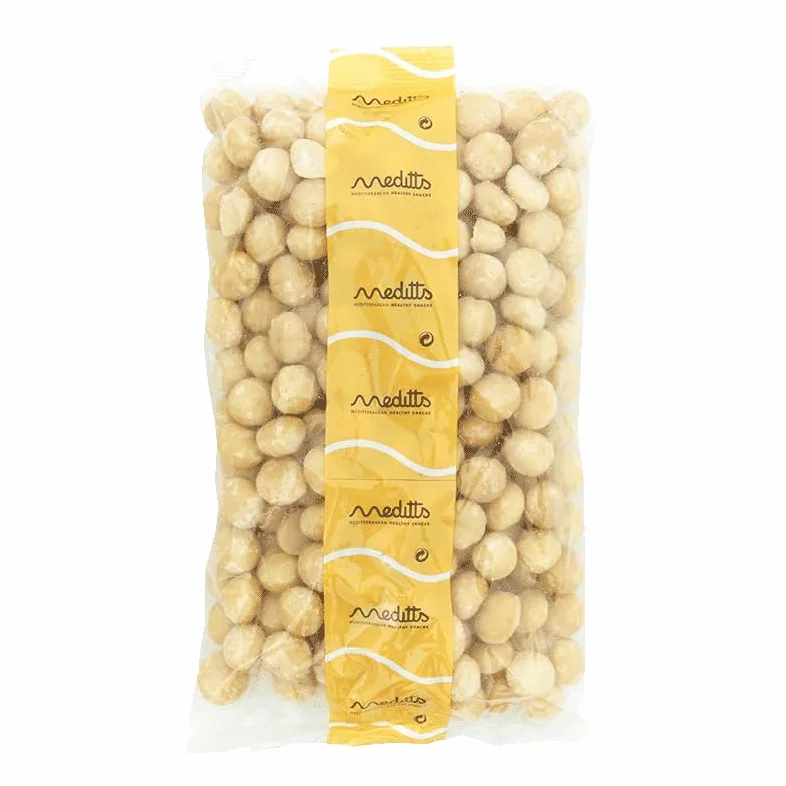 Meditts - Noci di Macadamia Naturali, 1 kg. Crude e Intere, Senza Sale. Formato Scorta per Chef, Pasticceri e Amanti del Gourmet.