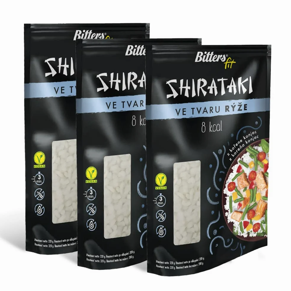 Bitters Shirataki Konjac Pasta - Riso - 3x200g
