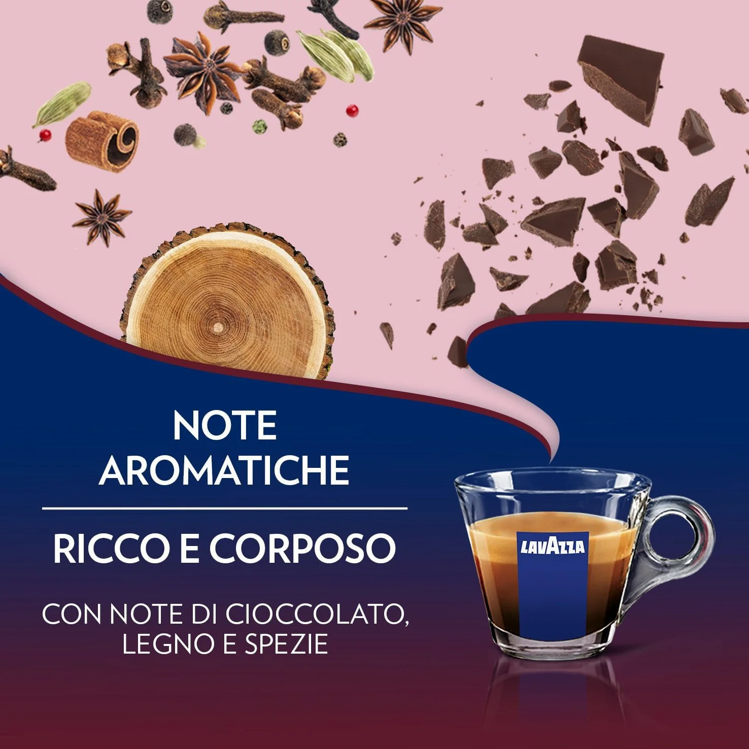 Caffè A Modo Mio Miscela CREMA E GUSTO RICCO, 216 Capsule Originali, Cioccolato e Caramello -DD-