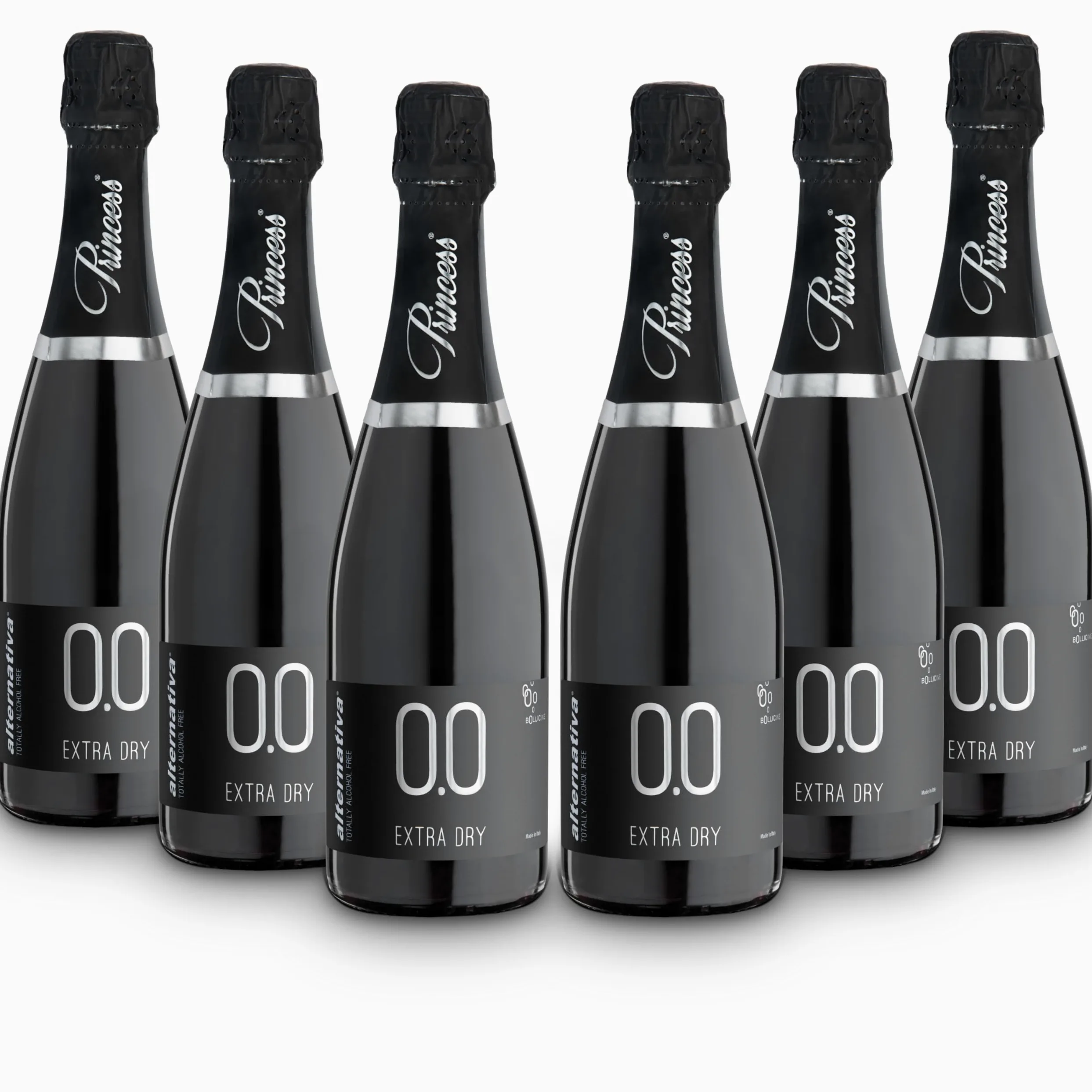 ALTERNATIVA Bianco Extra Dry Frizzante Analcolico 0.0% - Bollicine Senza Alcol, Dealcolato Italiano - Ideale per Celebrazioni e Regali - Confezione da 6 Bottiglie da 750ml Alcool Free