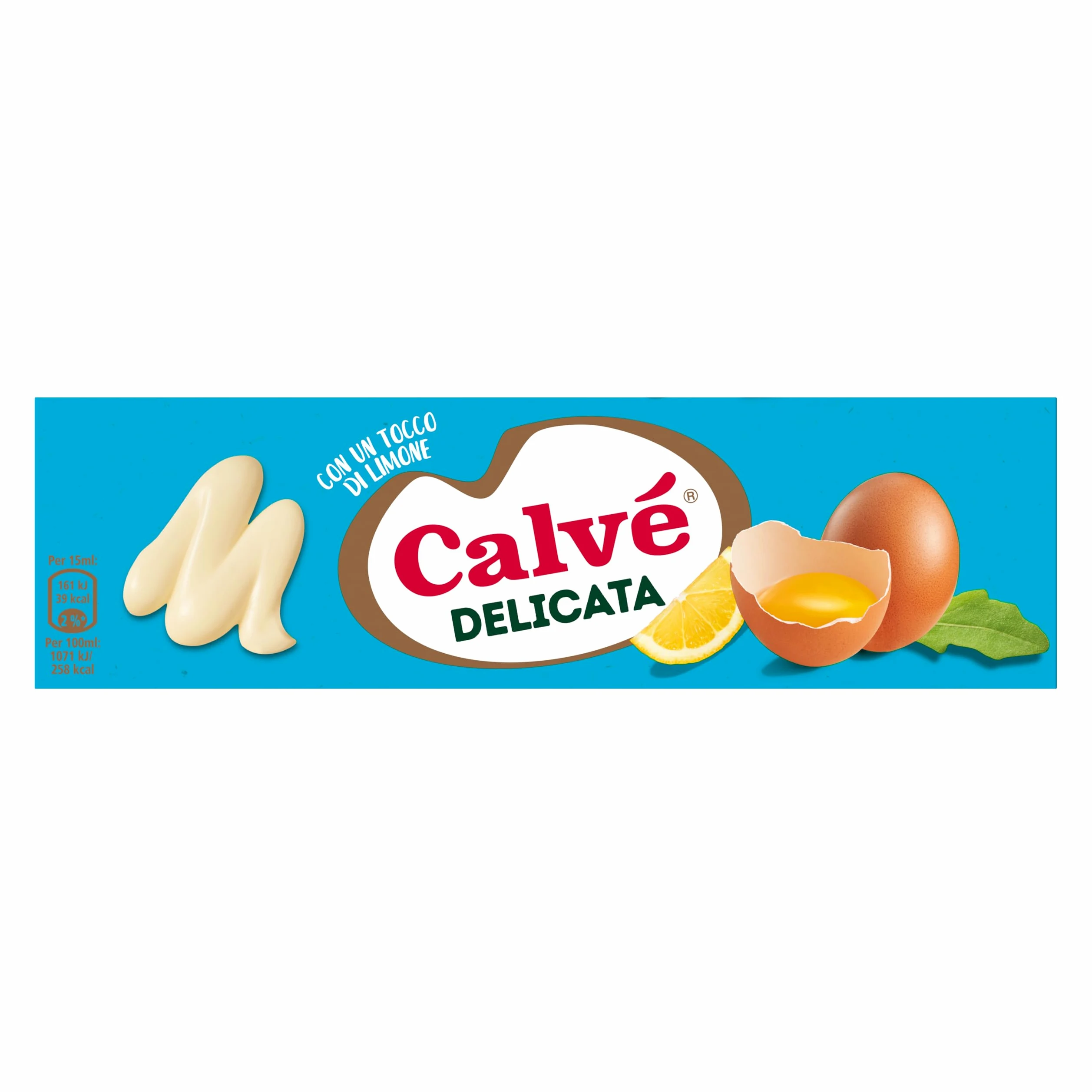 Calvé Maionese Delicata, 18 Pezzi da 150 ml, Maionese Calvé Delicata con un Tocco di Limone e il 60% di Grassi in Meno*, Ideale per Piatti di Pesce e Tartine, Senza Glutine, Vegetariano
