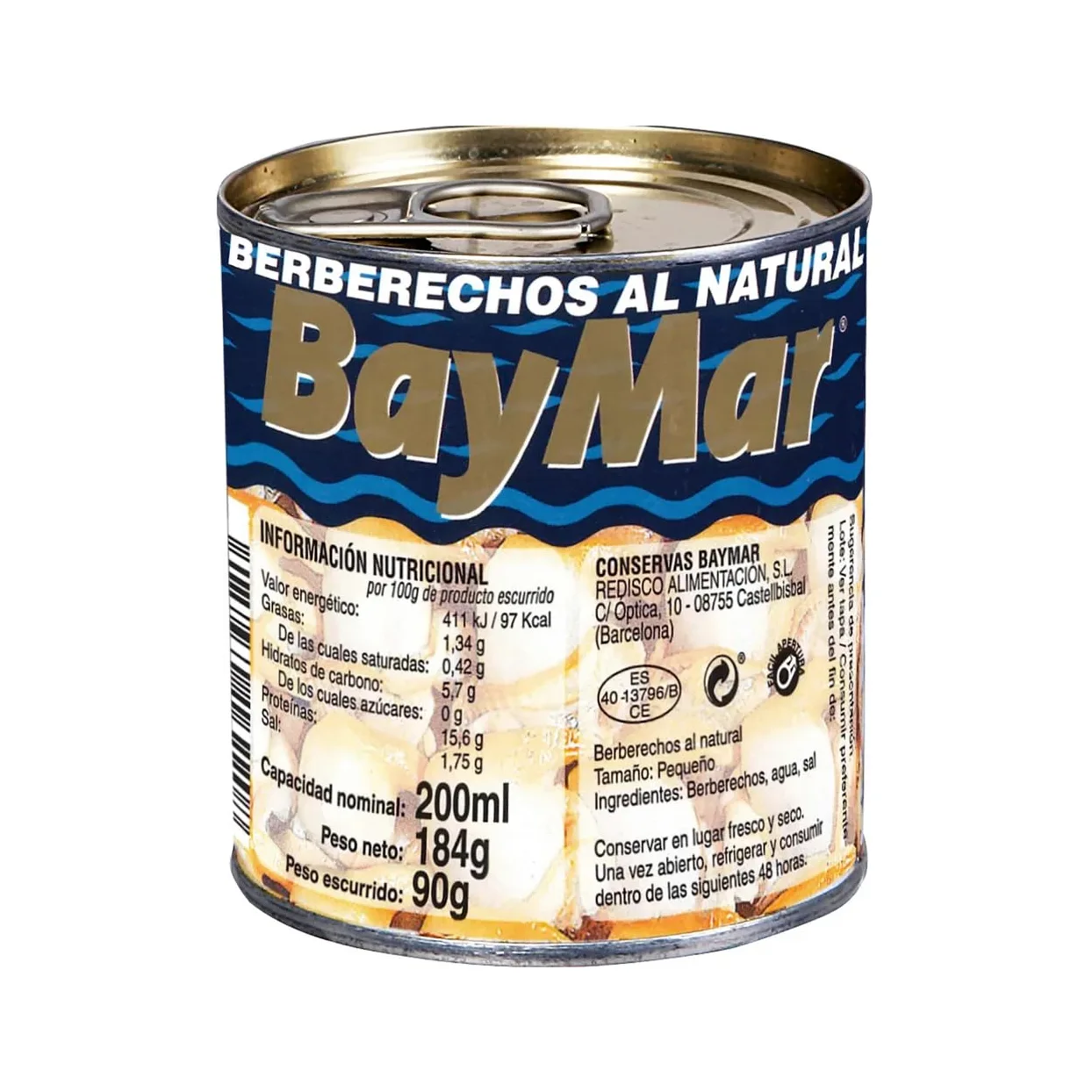 BAYMAR - Vongole fresche, 90 g, confezione da 6