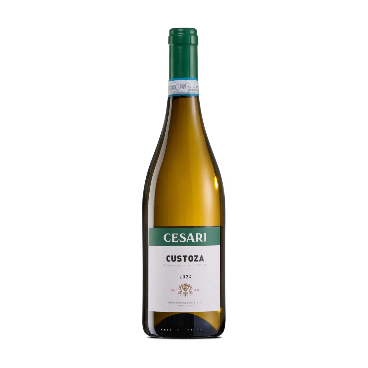 Cesari Custoza DOC - Vino Bianco dai Delicati Profumi di Frutta e Fiori Bianchi, Gusto Pieno e Leggermente Aromatico - 12,5% Vol - Bottiglia da 750 ml