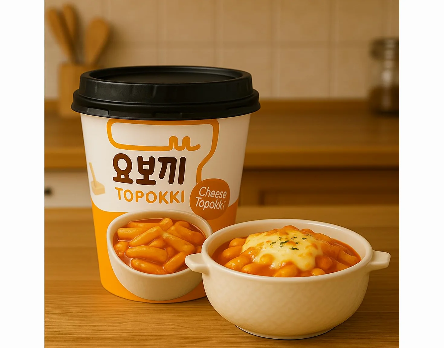 MiFan Ramyun Box | Buldak Cheese Noodles & Tteokbokki al Formaggio con Bacchette Usa e Getta