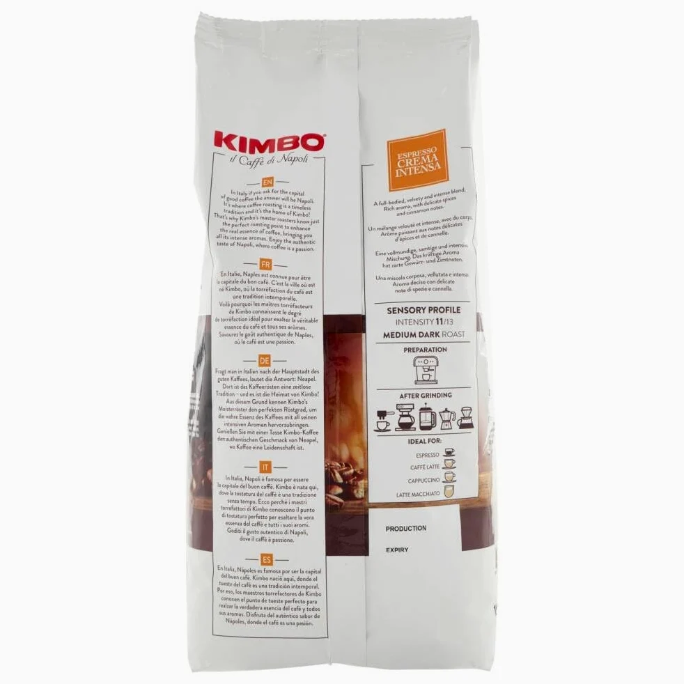 Set Degustazione Caffè Kimbo in grani: Classico, Espresso Napoli e Crema Intensa 1 kg x 3