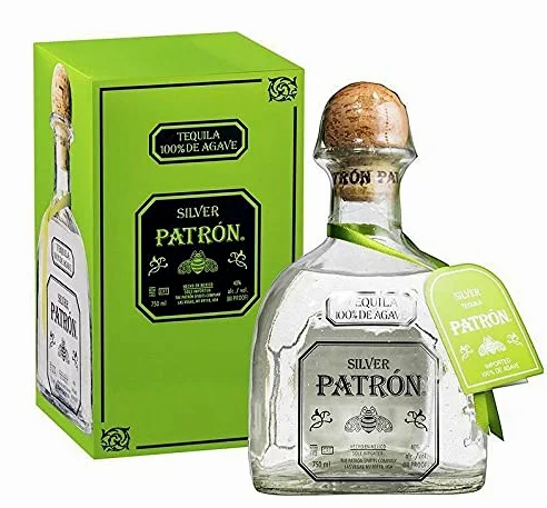 PATRON TEQUILA 100 DE AGAVE SILVER 70 CL IN ASTUCCIO