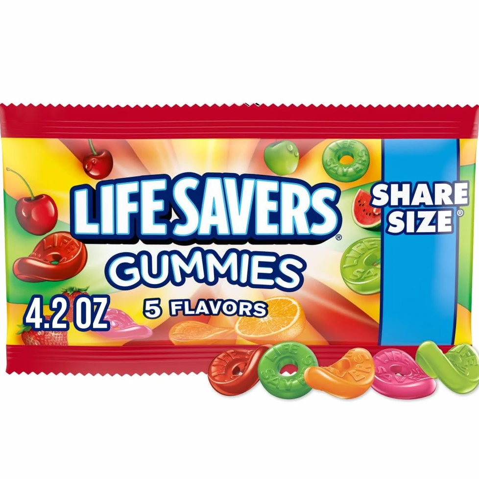 Lifesavers Gummies Five Flavor Pouches, 4.2 Ounce (Pack of 15)