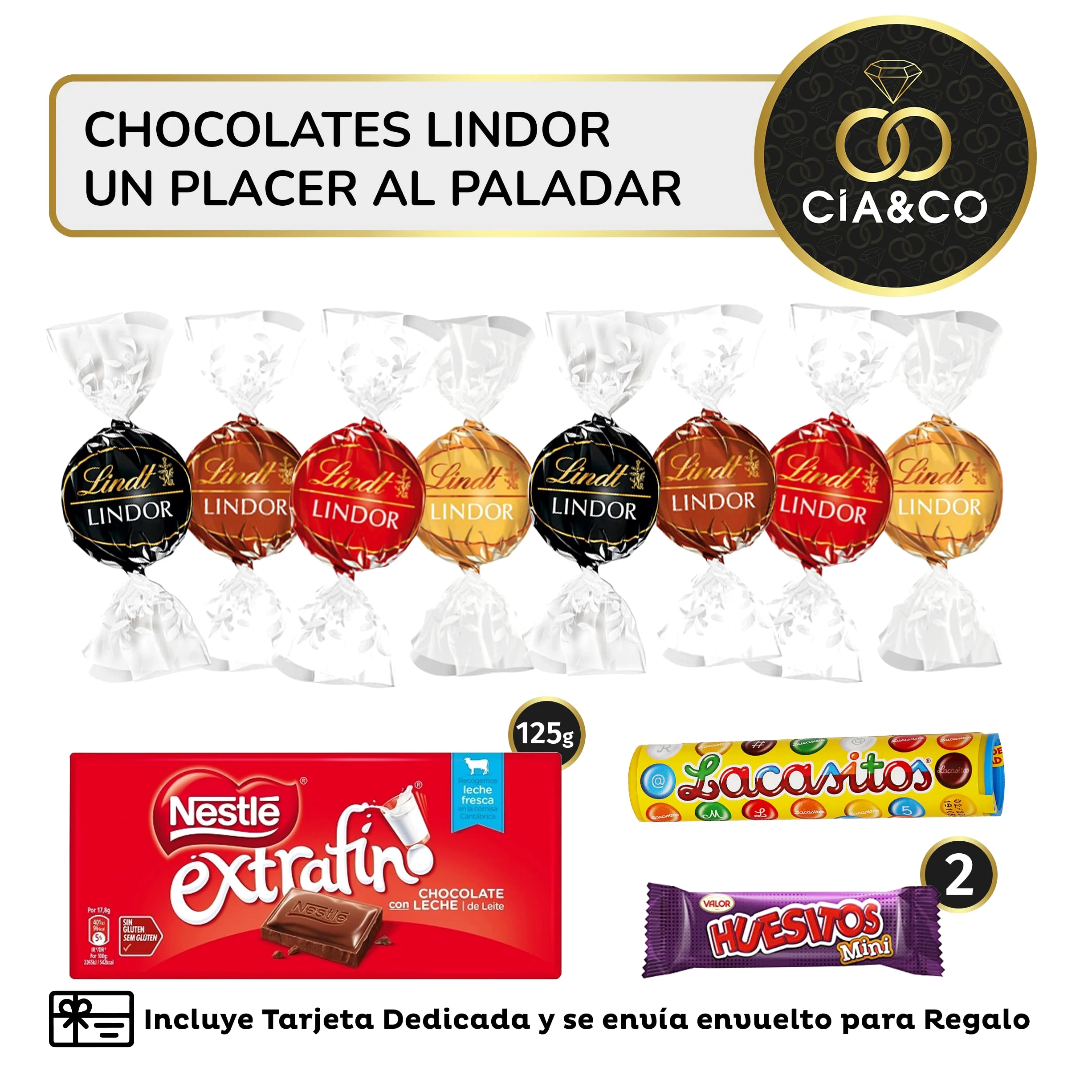 Confezione Regalo Dolci Kinder, Lindt, Milkibar - 35 Cioccolatini