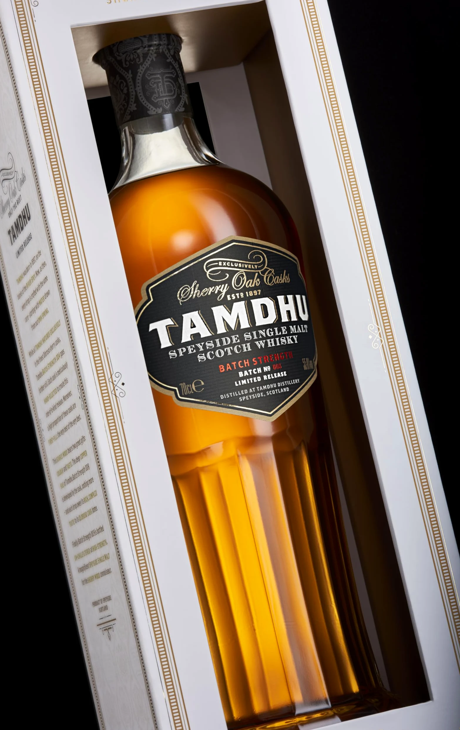 Tamdhu Batch Strenght Whiskey - Single Malt Scotch Whisky Maturato in Botti di Sherry, 57,5%, Bottiglia in Vetro da 70cl