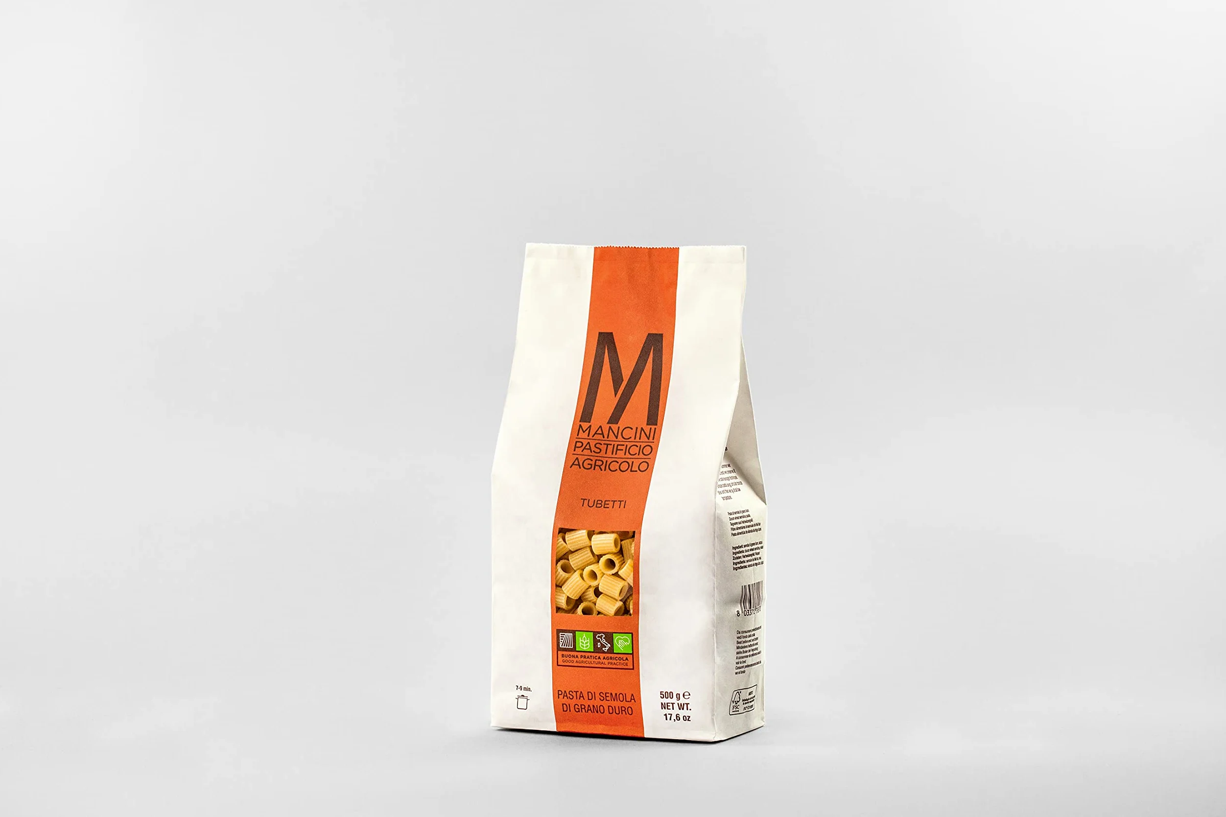 Mancini Pastificio Agricolo - Linea Classica - Tubetti - Cartone 12 Confezioni da 500 g