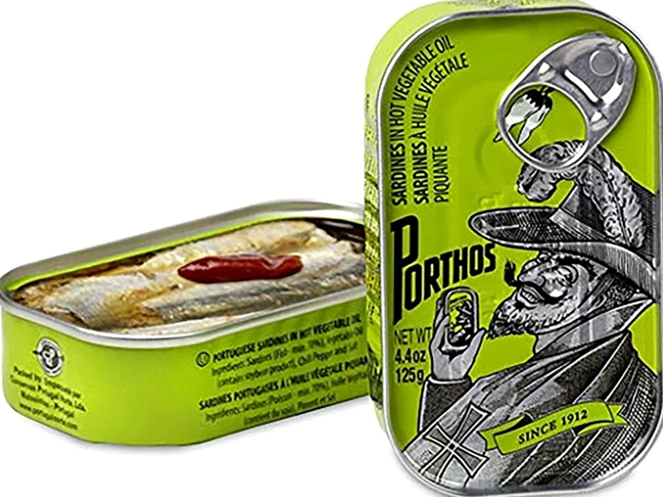 Porthos Sardines Mix, 6 barattoli x 125 g, dal Portogallo