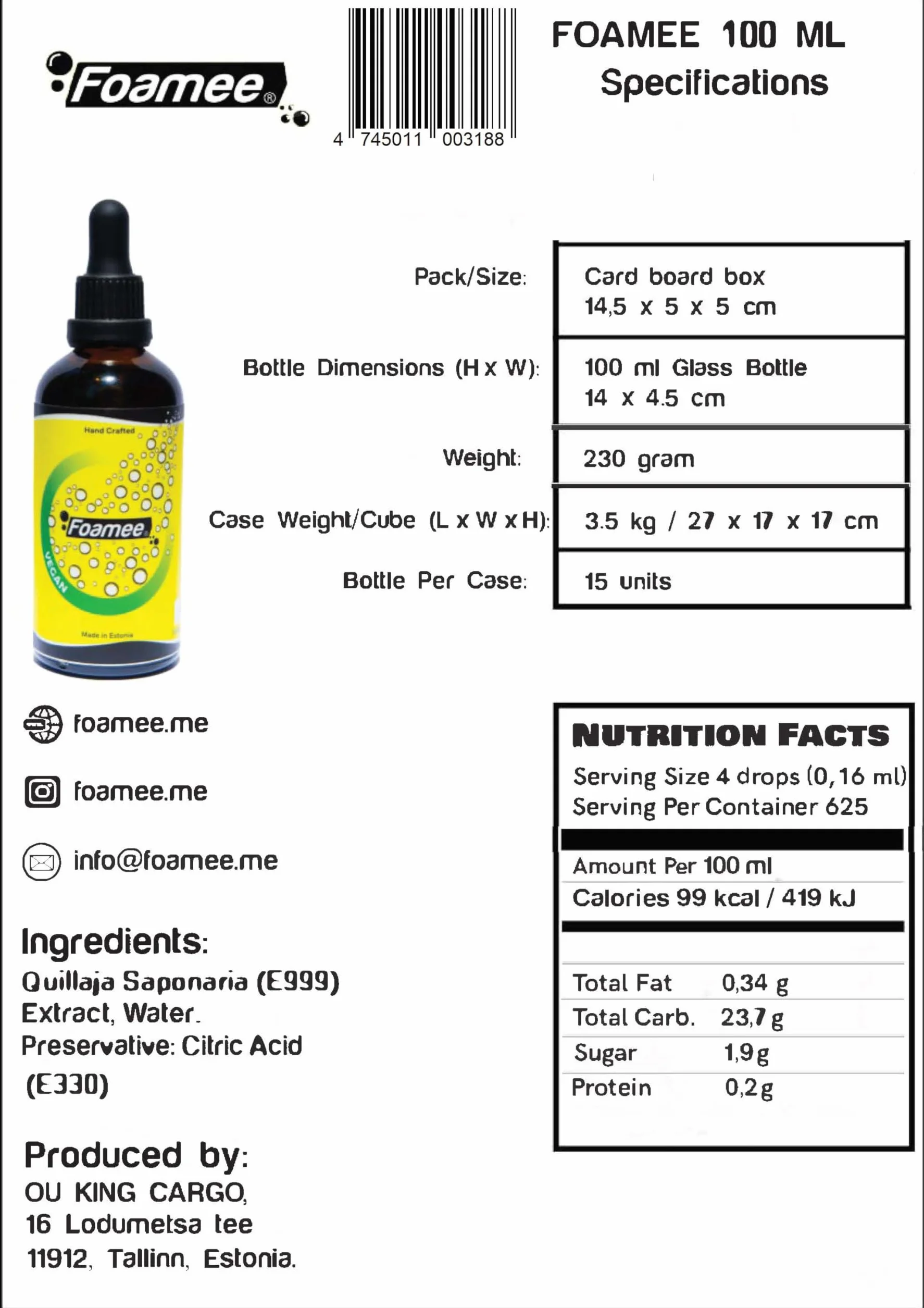 100ml vegan cocktail foamer