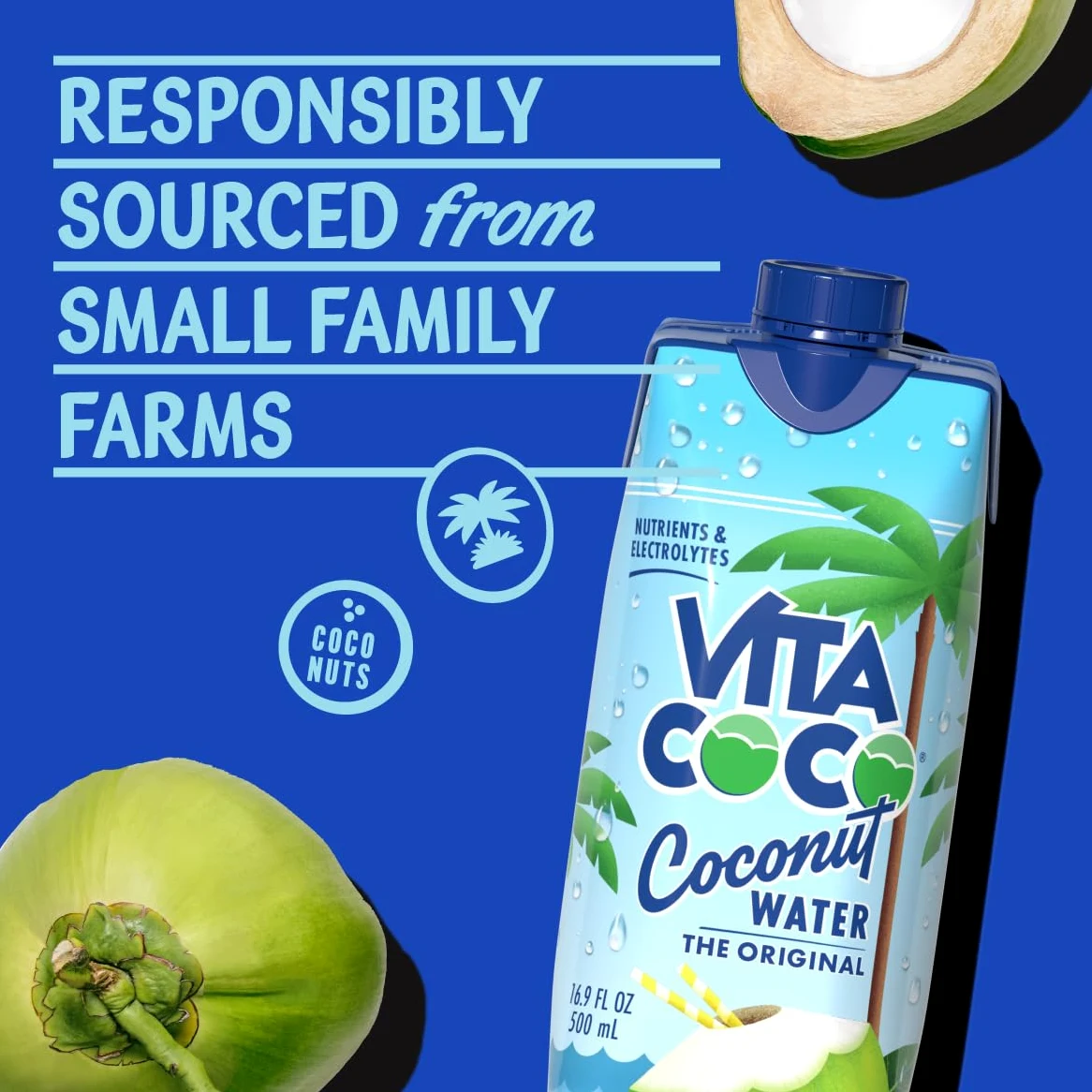 VITA COCO Coconut Water Tetra pak Original (Pure) 12x500ml (Pack of 12)