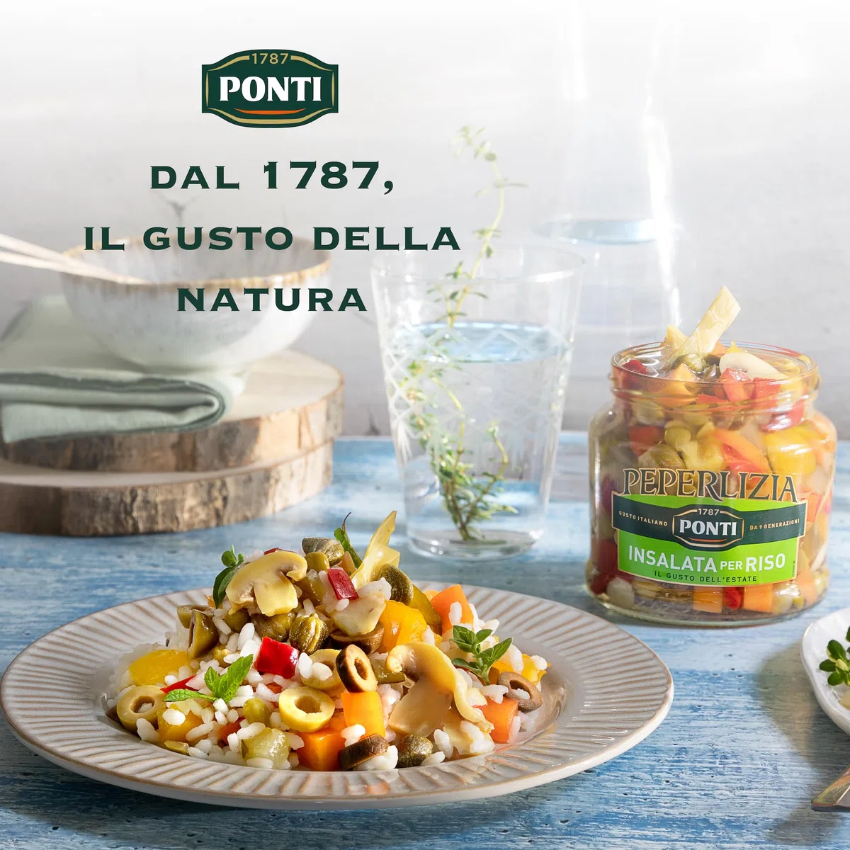 Ponti, Insalata Per Riso Bis Peperlizia, Insalata di Riso Ricca di Sapori e di Ingredienti di Qualità Freschi, 100% Made in Italy, 350 g (Confezione da 2)