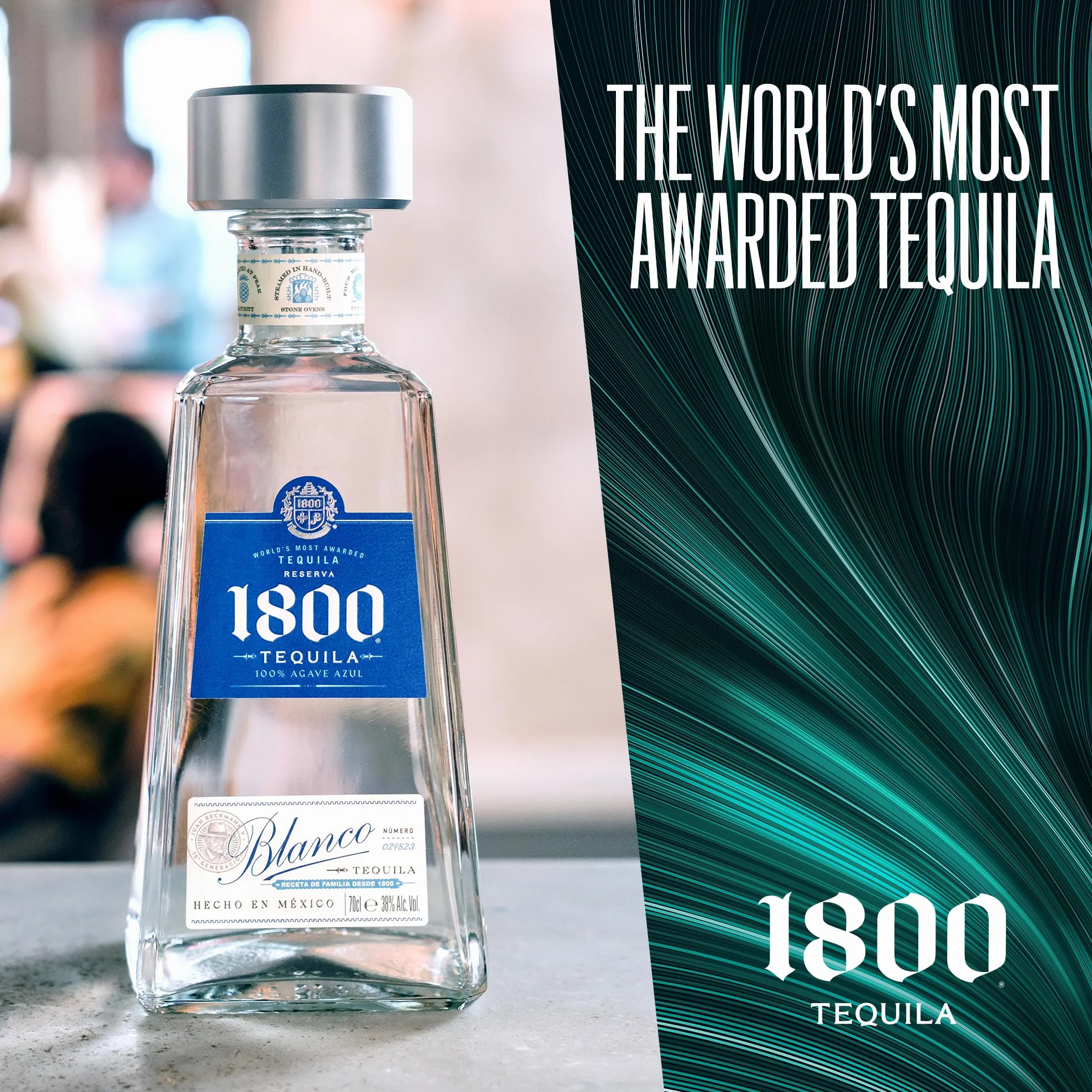 1800 Silver 70 cl - Tequila premium 100% Blue Agave. Sapore bilanciato con note fruttate e pepate. 38% vol.