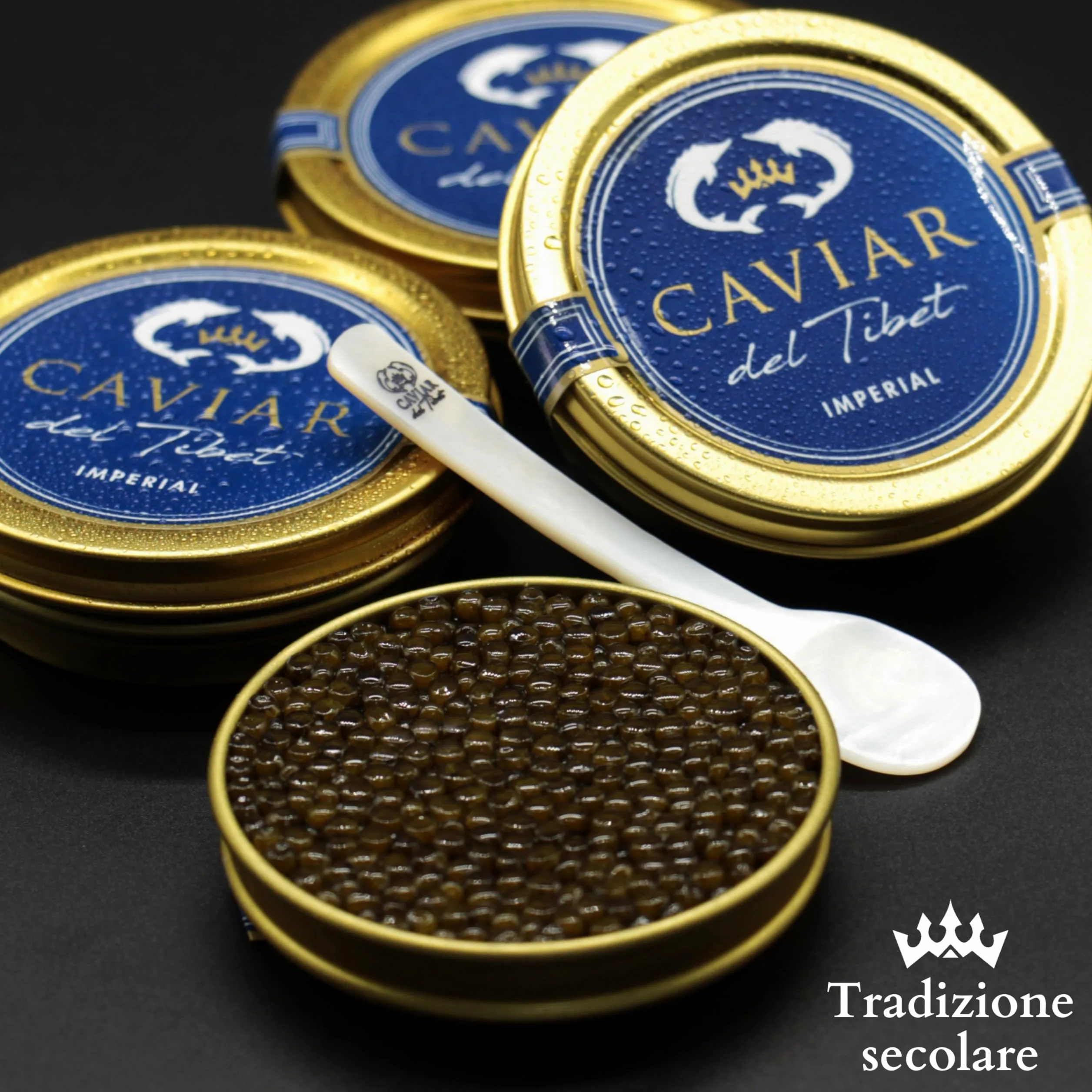 Caviale del Tibet – Caviale Imperiale 50gr – Caviale di Storione Ascipenser Schrenckii e Huso Dauricus – Uova di Caviale – Caviale Gourmet