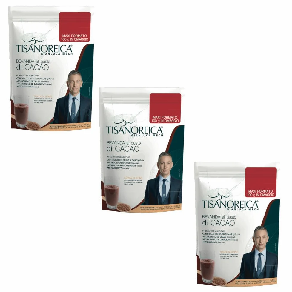 Gianluca Mech Dieta Tisanoreica Bevanda Cacao 500 gr | 3 Confezioni (OOS)