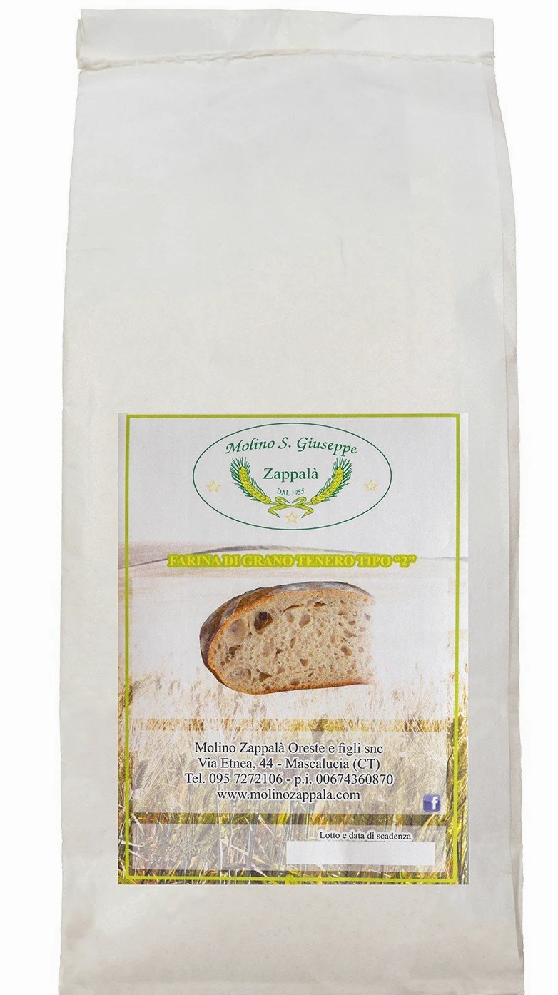 5 kg Farina tipo 2 di grano tenero -MOLINO ZAPPALA'