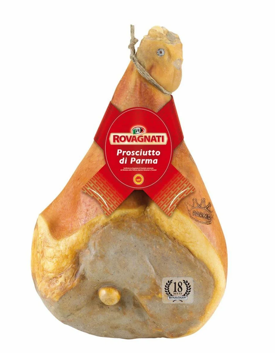 Rovagnati | Prosciutto Crudo Intero | 7,5kg circa | Prosciutto di Parma 18 Mesi | Disossato Sottovuoto | Senza Glutine | Senza Derivati del Latte