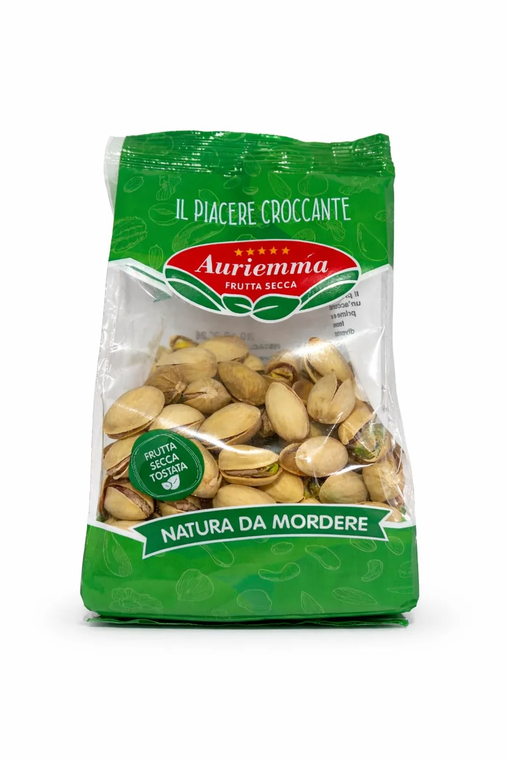 Auriemma Pistacchi Salati Tostati 150g | Frutta Secca Croccante e Naturale | Snack Salato Ricco di Fibre per Aperitivi, Lavoro o Sport