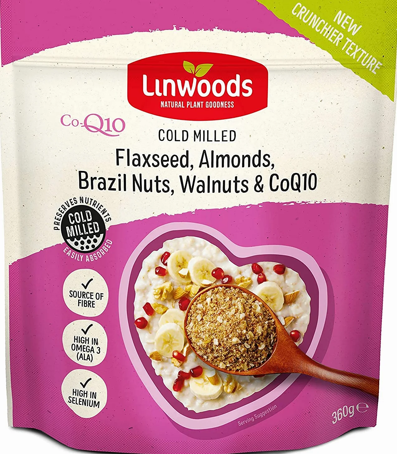 Linwoods Fresati Semi Di Lino, Noci, Noci Del Brasile, Mandorle E Q10 (360g) (Confezione da 6)