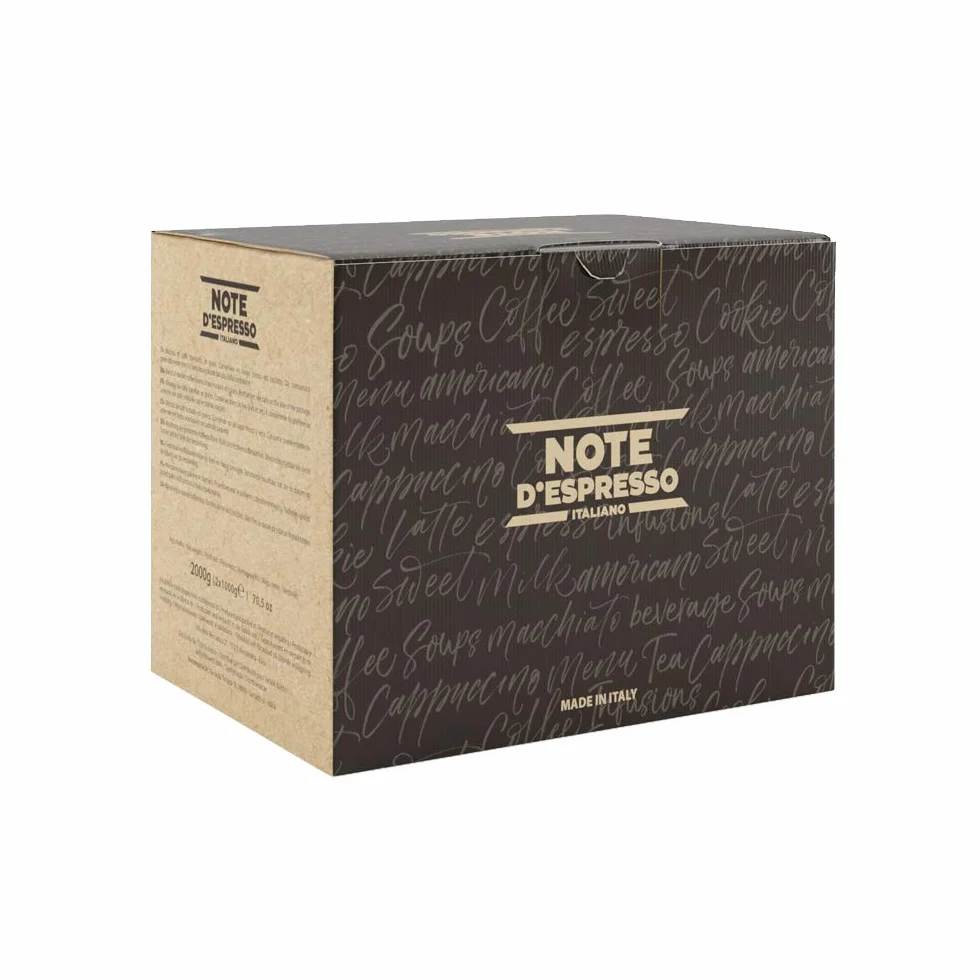 Note D'Espresso Arabica, Miscela di Caffe Torrefatto in Grani, 2 kg, Confezione da 2 x 1000 g