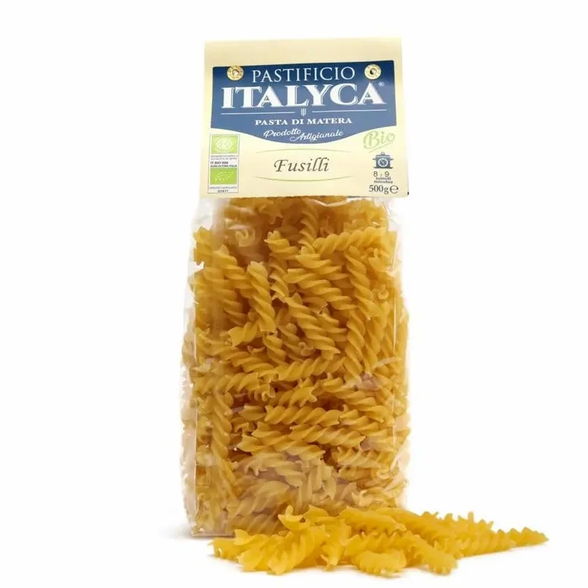 15 x 500 g - Fusilli Bio - Pasta di Grano Duro - Prodotta in Basilicata - Pacco da 500 g - Pastificio Italyca