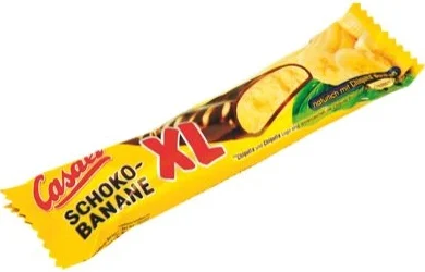 Casali - Banana di cioccolato XL confezionata singolarmente 22 grammi, confezione da 35 pezzi