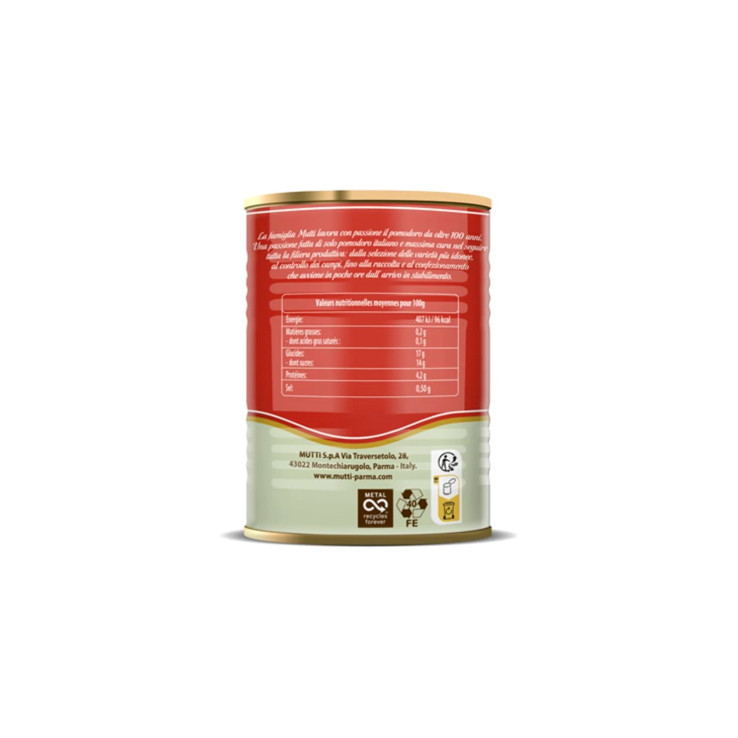 Doppio Concentrato di Pomodoro MUTTI - 6 lattine x 440 gr
