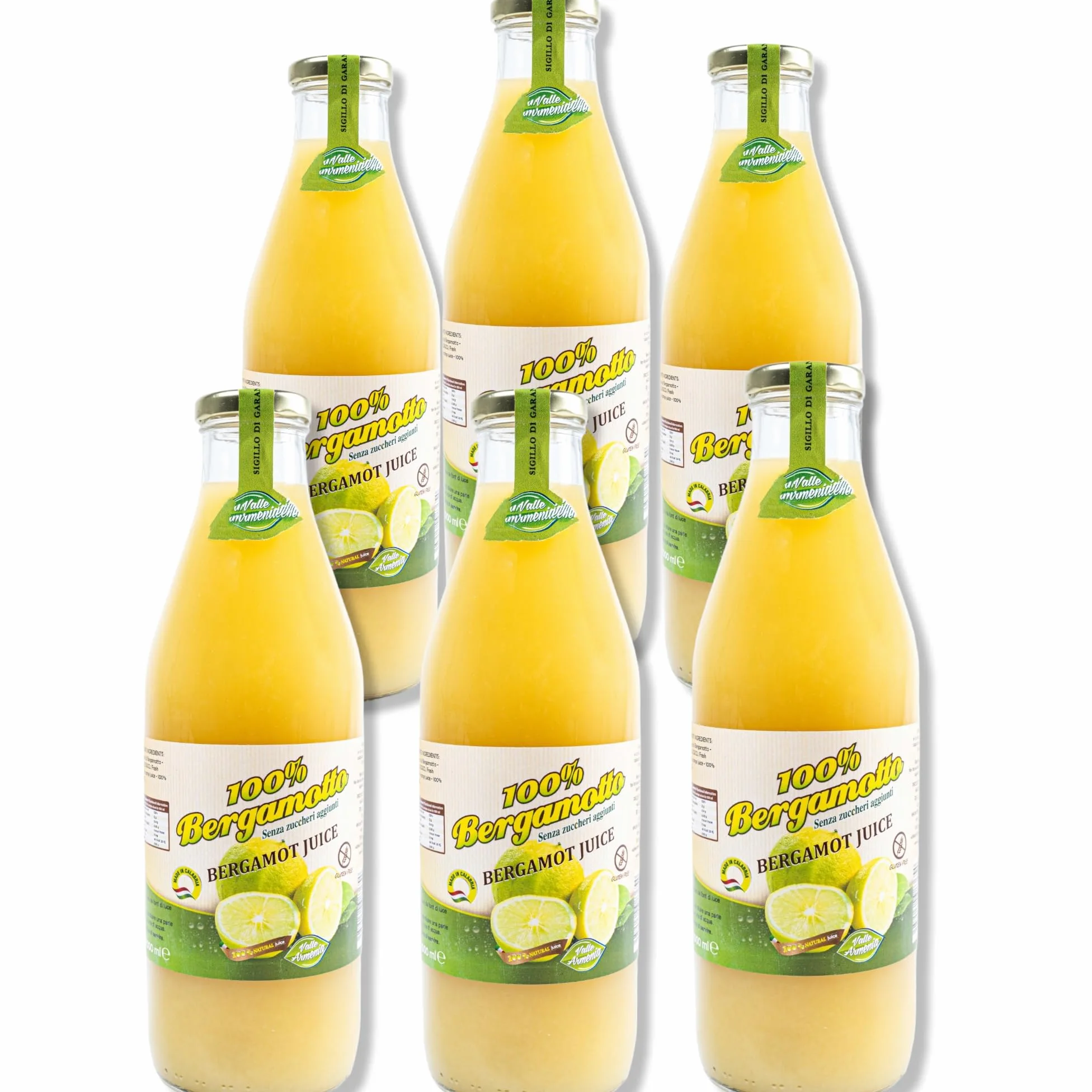 Celebra il Gusto Autentico con il Succo di Bergamotto Puro: Sei Bottiglie da un Litro per un'Esplosione di Freschezza!