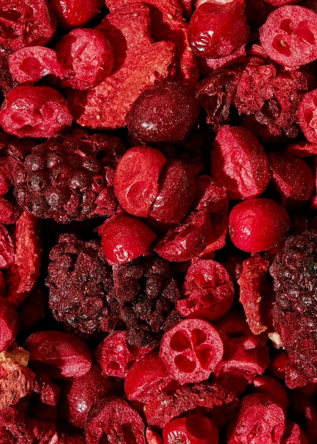 KoRo - Frutti di bosco liofilizzati 350 g - fragole, more e mirtilli rossi - da aggiungere al muesli o nel porridge - 100% frutta