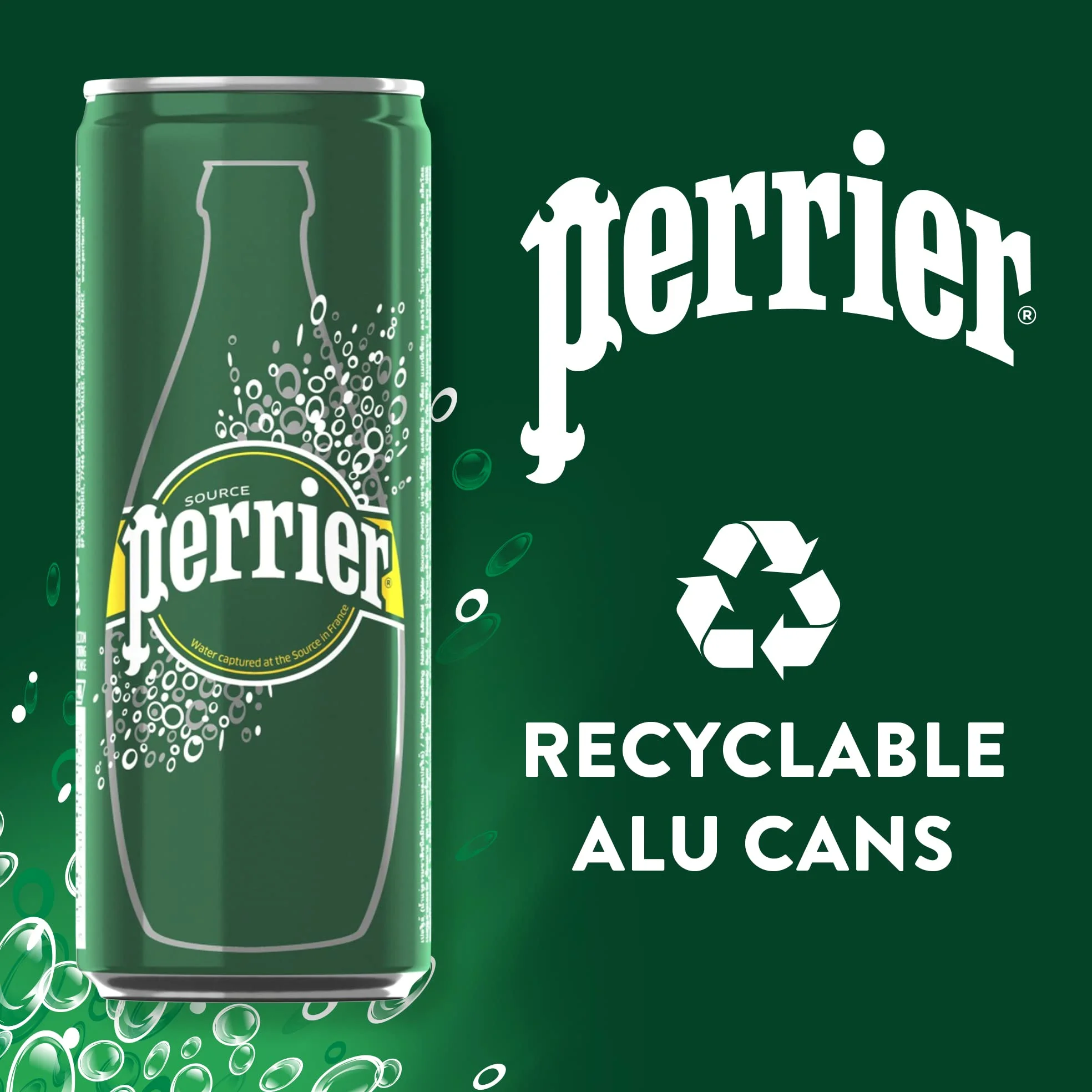 Perrier 250 ml acqua frizzante Slim Can (confezione da 35) 12336215