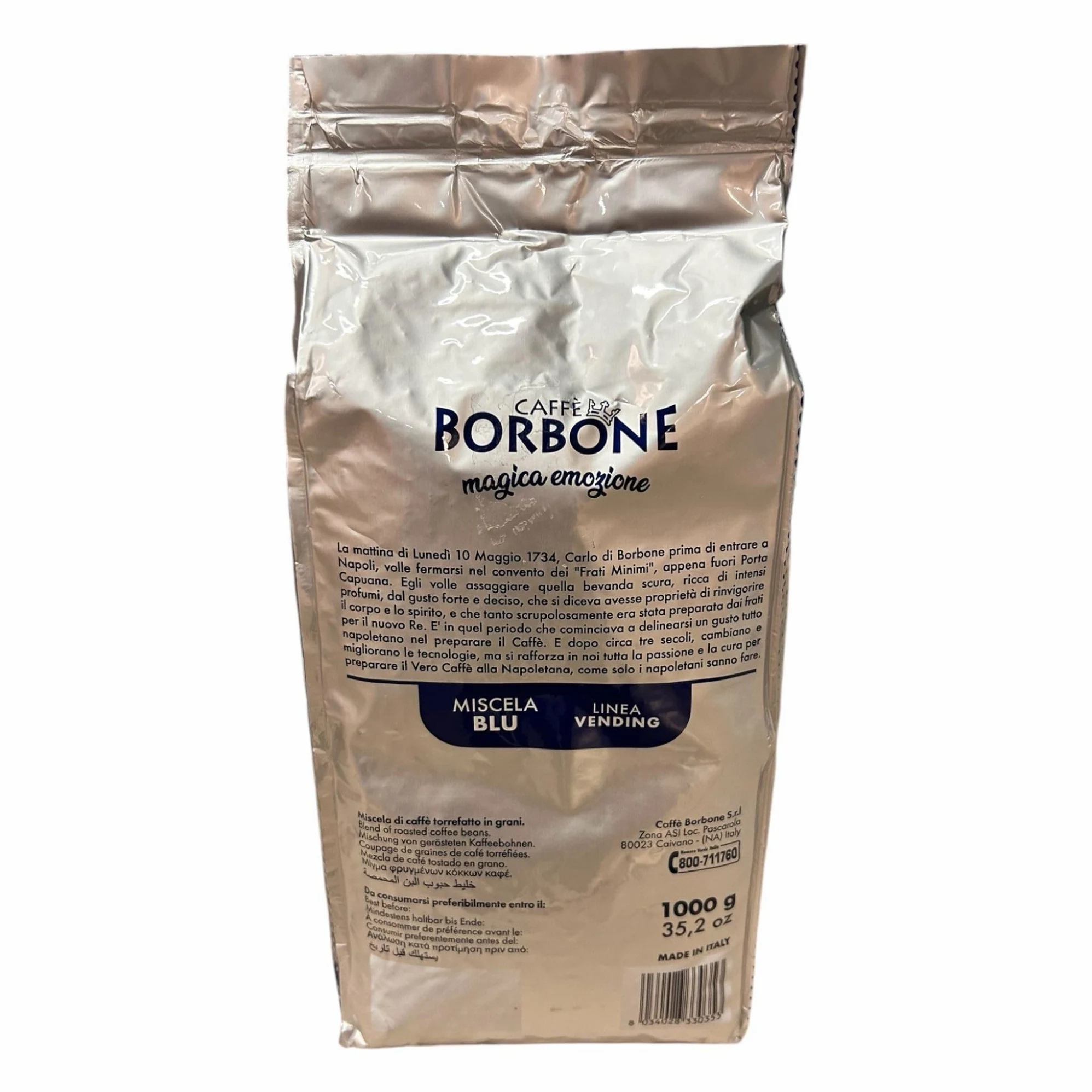 Caffè in grani Miscela BLU Caffè Borbone Vending Maxi 1 kg x 12