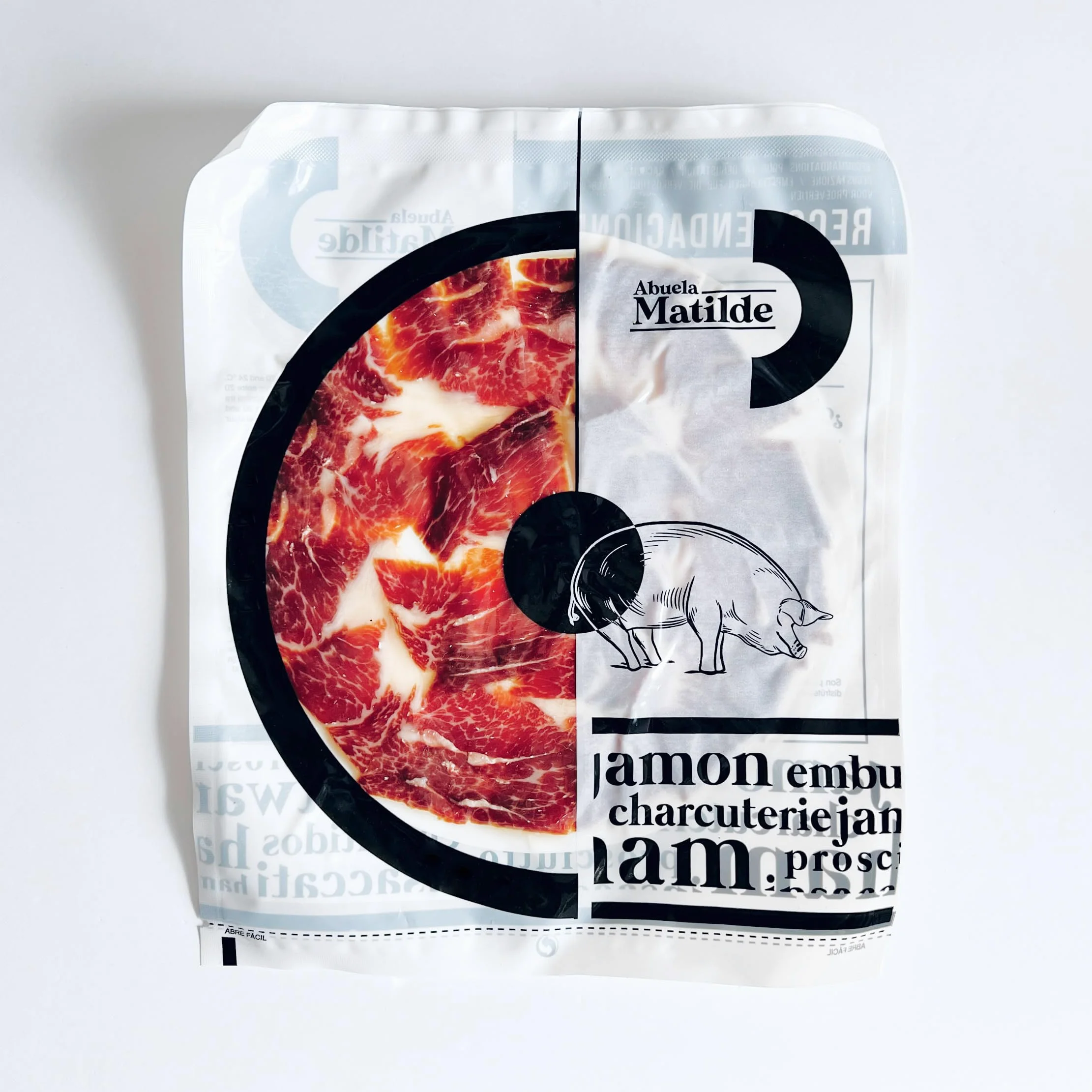 8 x 80 g Prosciutto Crudo Iberico Pata Negra Confezionato Sottovuoto - Prosciutto Spagnolo Ottenuto da Maiali di Razza Iberica al 100% - Jamón Ibérico Affettato a Mano da un Maestro