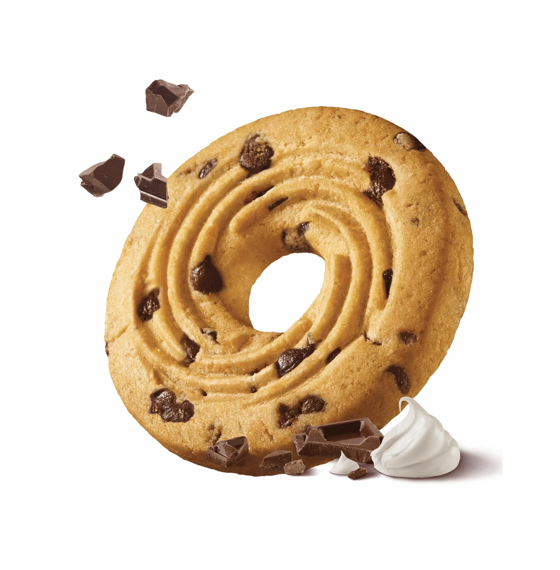 Galbusera ZeroGrano Frollini con Panna e Gocce di Cioccolato, Senza Glutine e Lattosio (Gluten & Lactose Free) 220g