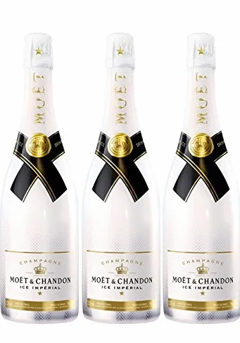 VINADDICT Set di 3 Champagne Moët & Chandon Moët Ice, 750 millilitri