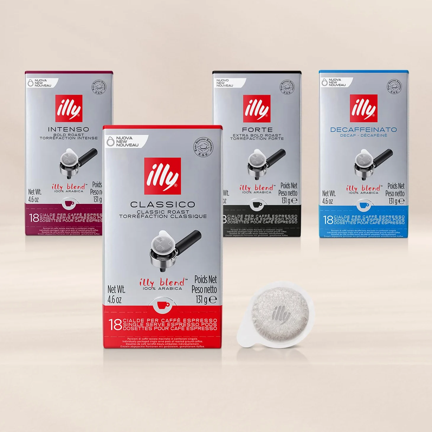 illy Caffè in Cialde E.S.E. Monodose tostato FORTE - 12 confezioni da 18 cialde, Totale 216 Cialde