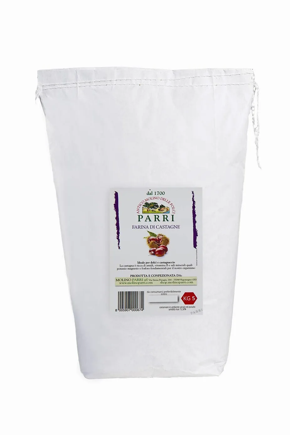 Farina di castagne confezione da kg 5