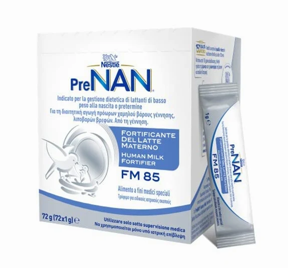 NESTLÉ PreNAN FM85 Alimento a Fini Medici Speciali Polvere, 72 bustine da 1g (72g)
