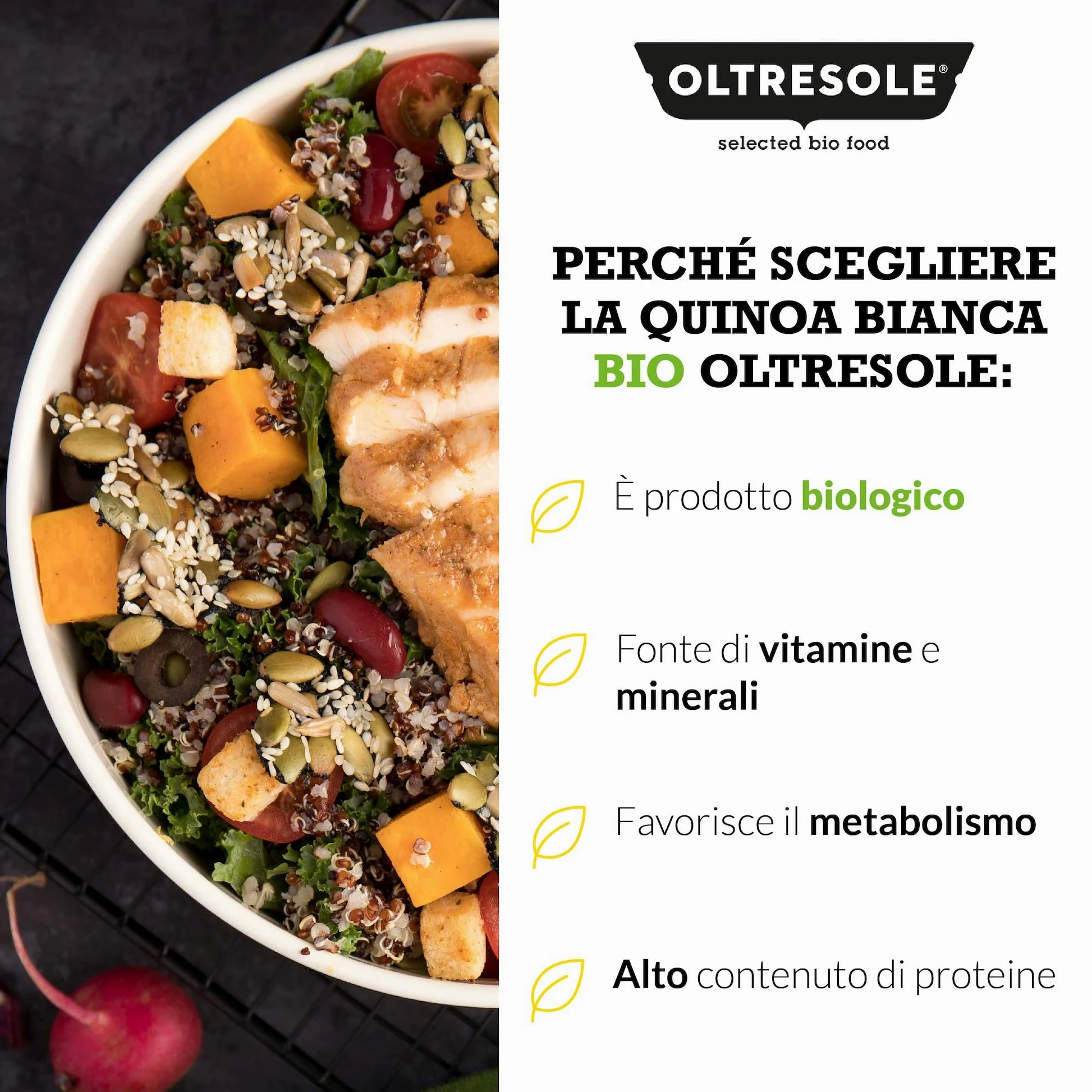 Oltresole - Quinoa Bianca Biologica 5 Kg - semi di quinoa bio, fonte di proteine ideale per piatti vegani e ricette salutari, confezione convenienza