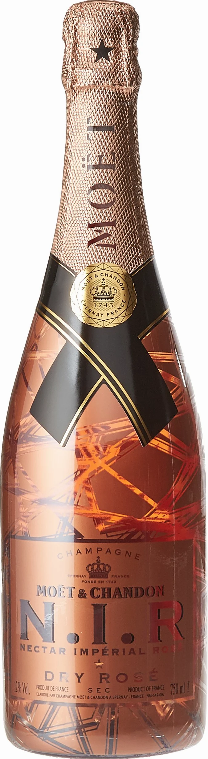Moët & Chandon Champagne N.I.R. Dry Rosé Sec Luminous Edition 12% Vol. 0,75l