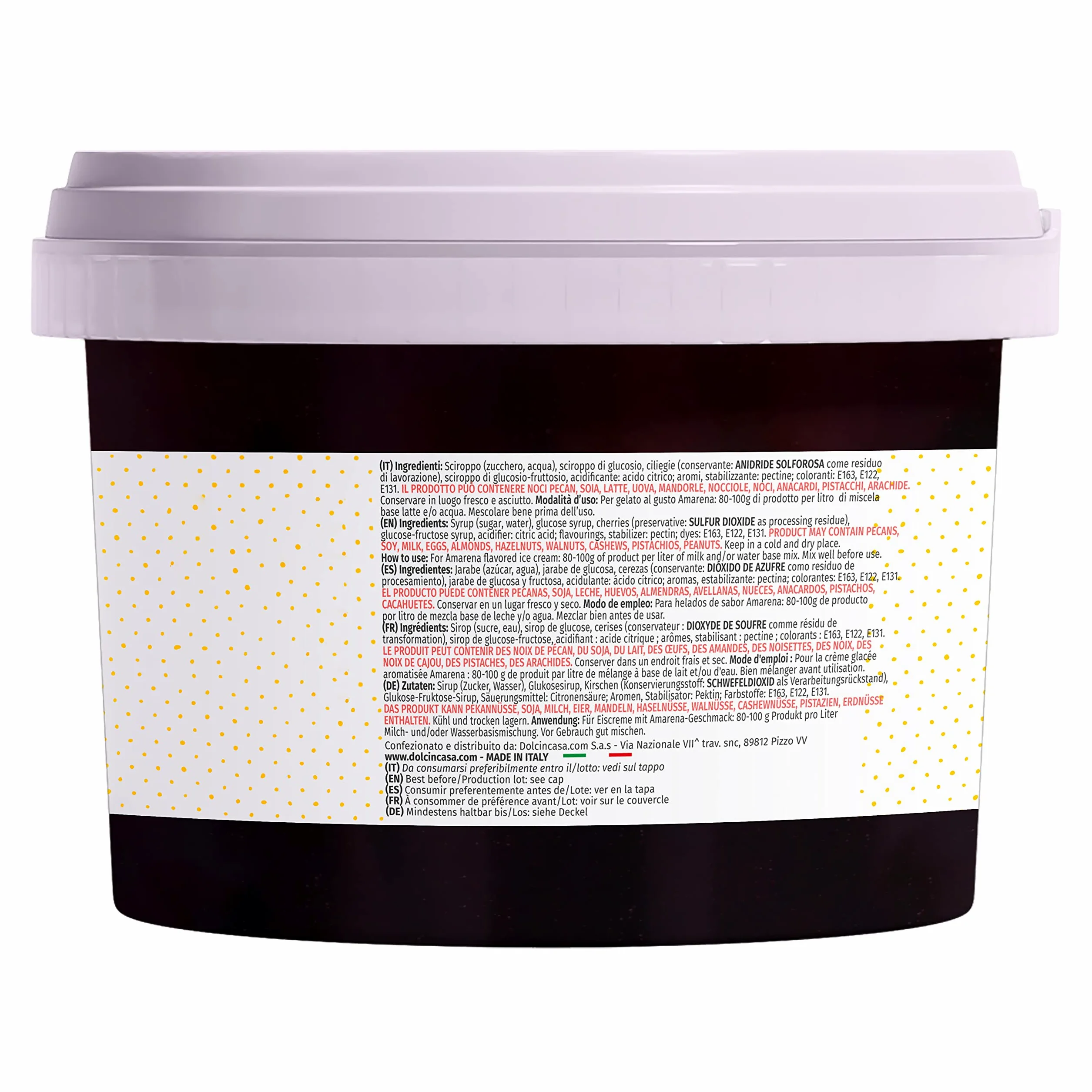 Pasta Gelato Amarena 200 Gr ottimo impiego in Gelateria e Pasticceria