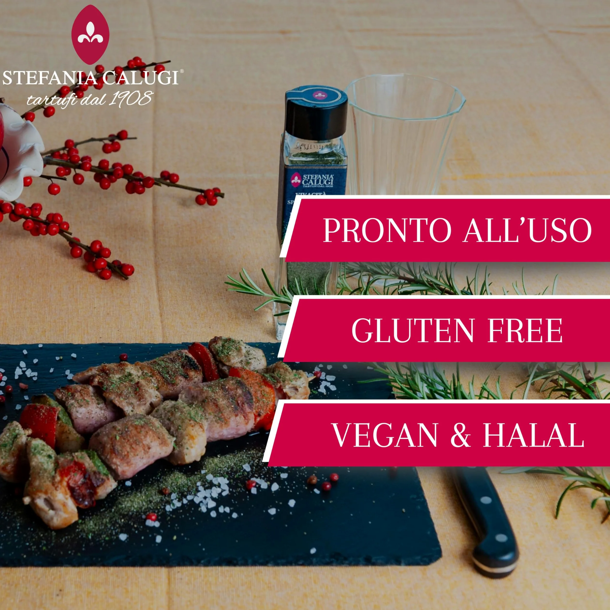 Stefania Calugi - Spolverata di Tartufo – Condimento in Polvere con Tartufo Estivo Italiano – Insaporitore per Pasta, Carne, Uova e Formaggi – Gluten Free, Vegan – Tartufai dal 1908